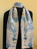 "Birdsong" silk scarf, 50x180 cm