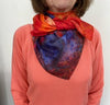 "Effervescence" silk scarf, 90x90 cm