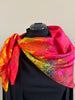 "For the Love of Color" silk scarf, 90x90 cm
