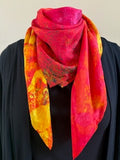 "For the Love of Color" silk scarf, 90x90 cm