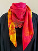 "For the Love of Color" silk scarf, 90x90 cm