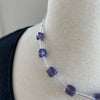 “Lumiere” Tanzanite Crystal Cube and Silver Necklace by SJ Mack Design