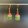 “Etoile” Peridot + Rose Earrings by SJ Mack Design