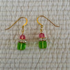 “Etoile” Peridot + Rose Earrings by SJ Mack Design