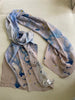 "Birdsong" silk scarf, 50x180 cm