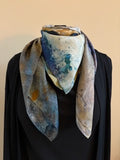 "Perspectives of Nature" #1 silk scarf, 90x90 cm
