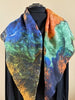 "Perspectives of Nature #6A" silk scarf, 90x90 cm