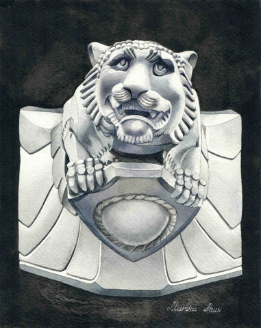 Marina Ahun's "Tiger on Dillon Gymnasium" giclee print