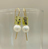 Ancient Roman Glass and Freshwater Pearl Earrings