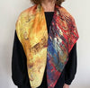 "The City" silk scarf, 90x90 cm
