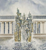 Marina Ahun's "The Fountain of Freedom" Watercolor Fine Art Print
