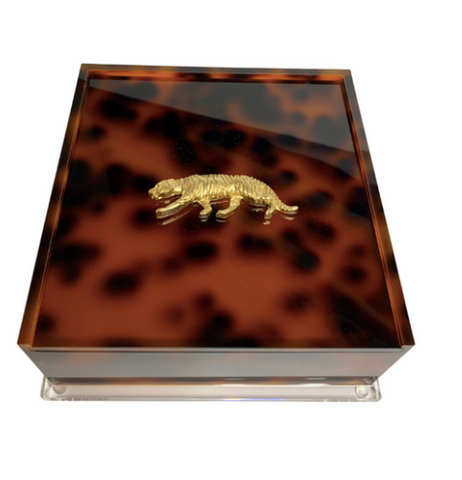 Tiger Tortoise Cocktail Napkin Box