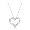 Classic 14k White Gold and .25CT Diamond Heart Pendant
