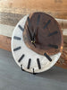 Walnut and Pearl White Epoxy Clock by Rustic Mountain Chic