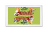 Tiger Seeing Double Hot Green Acrylic Vanity Tray