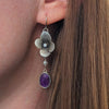 Amethyst Hydrangea Earrings by Beth Ann Designs