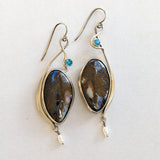 Boulder Opal and Apatite Earrings by Beth Ann Designs