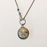 Fossilized Sand Dollar and Apatite Necklace by Beth Ann Designs