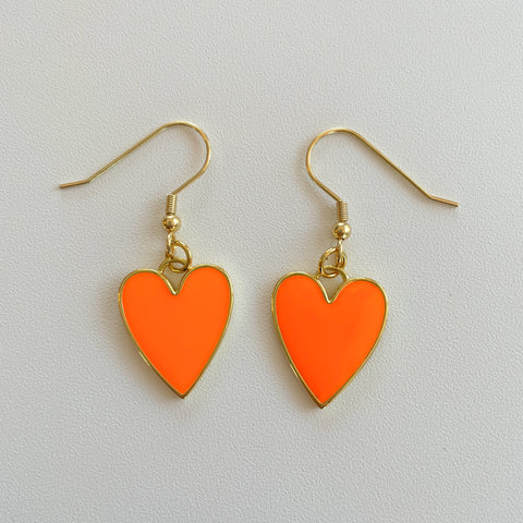 Coeur Orange Earrings by SJ Mack Design