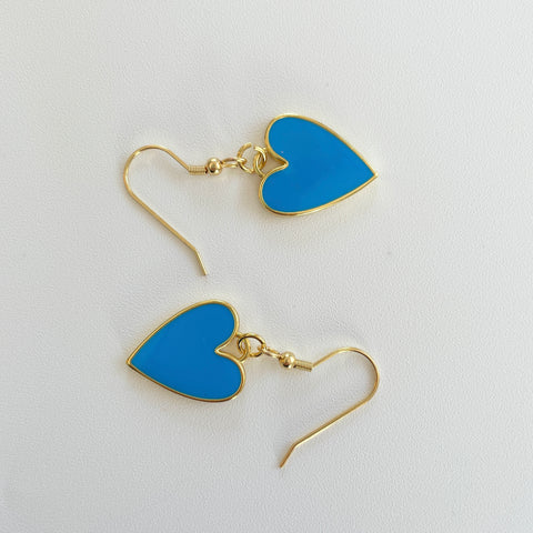 Coeur Bleu Earrings by SJ Mack Design