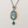 Moonstone and Caribbean Chalcedony Necklace by Beth Ann Designs