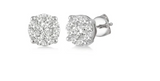 Hamilton Jewelers Celestial 14K White Gold and .35 Total Weight Diamond Studs