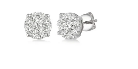 Hamilton Jewelers Celestial 14K White Gold and .35 Total Weight Diamond Studs