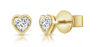 Hamilton Jewelers 14K Gold and Diamond .31 Total Weight Bezel Set Heart Studs