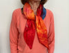"Effervescence" silk scarf, 90x90 cm