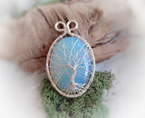 Sterling Silver Opalite Stone Pendant by The Twisted Forest