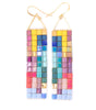 Stained Glass Long Tila Earrings by Loominous Design