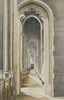 Marina Ahun's "Princeton University Chapel - Interior Arches" Watercolor Fine Print Art