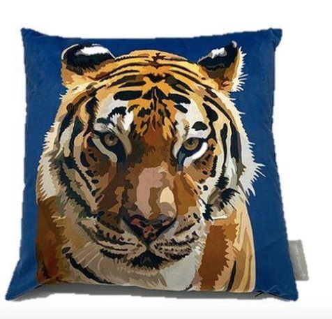 Tiger Velvet Pillow by Hamilton Jewelers