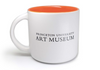 Art Museum White and Orange Logo Mug