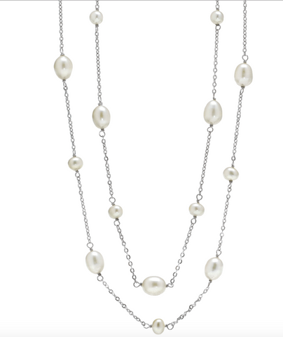 Hamilton Jewelers Freshwater Pearl 36" Station Necklace