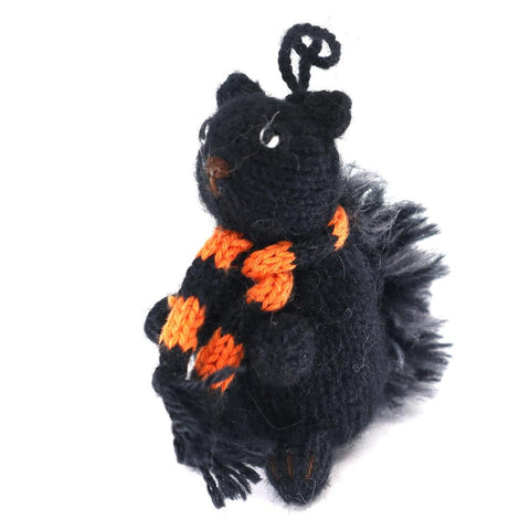Art Museum Black Squirrel with Princeton Scarf Ornament