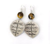 Sterling Silver and Tiger's Eye Earrings by Silver and Earth Jewelry