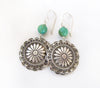 Silver Concho and Turquoise Earrings by Silver and Earth Jewelry